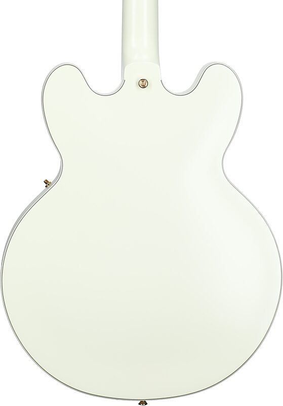 Epiphone 1959 ES-355 Semi-Hollow Electric Guitar (with Case), Classic White, Body Straight Back