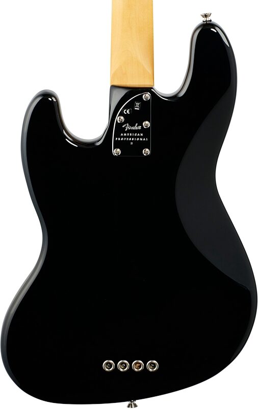 Fender American Professional II Jazz Bass, Rosewood Fingerboard (with Case), Black, Body Straight Back
