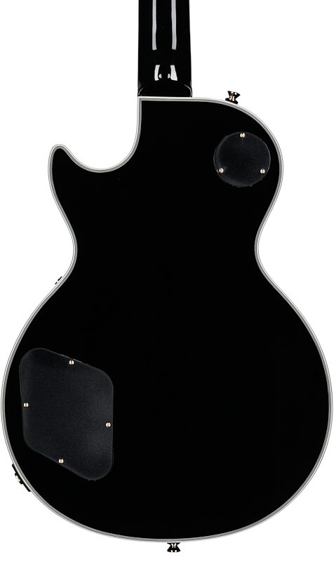 Epiphone Exclusive Les Paul Custom 3-Pickup Electric Guitar (with Soft Case), Ebony, Body Straight Back