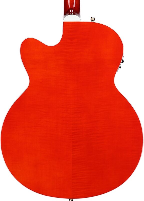 Gretsch G5022CE Rancher Jumbo Cutaway Acoustic-Electric Guitar, Orange, Body Straight Back