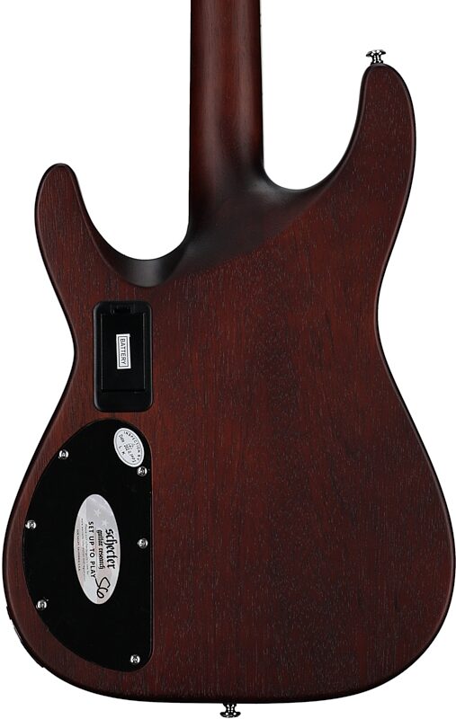 Schecter C-1 EA Classic Electric Guitar, Satin Vintage Pelham Blue, Blemished, Body Straight Back