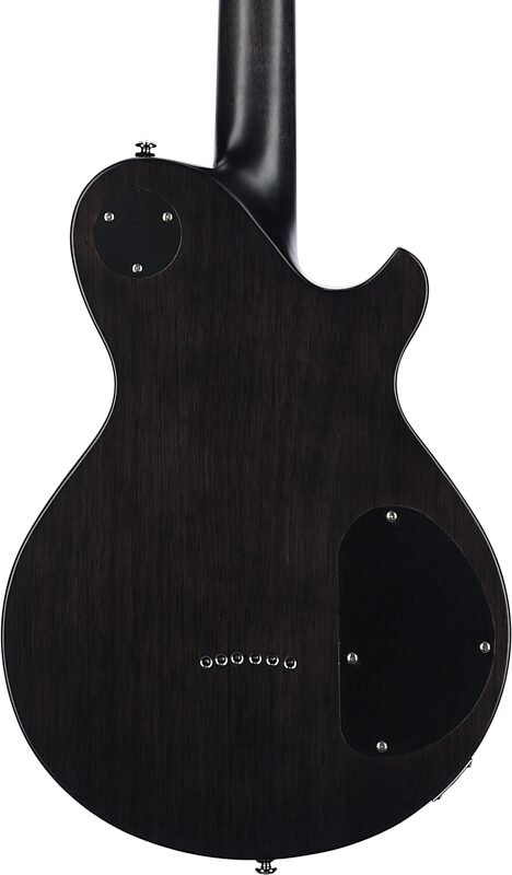 Michael Kelly Patriot Decree SB Open Pore Slim Body Electric Guitar, Left Handed, Transparent Black, Body Straight Back