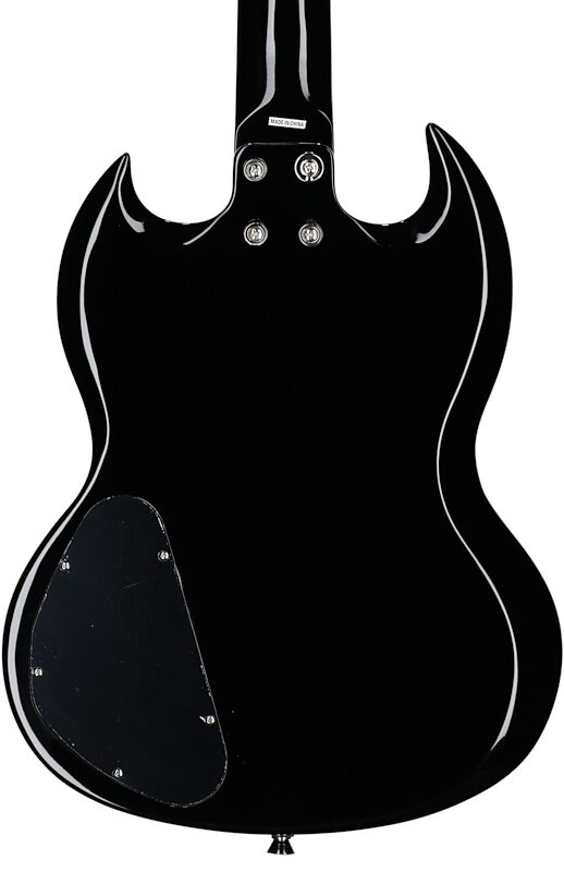 Epiphone Power Player SG Electric Guitar (with Gig Bag), Dark Matter Ebony, Body Straight Back