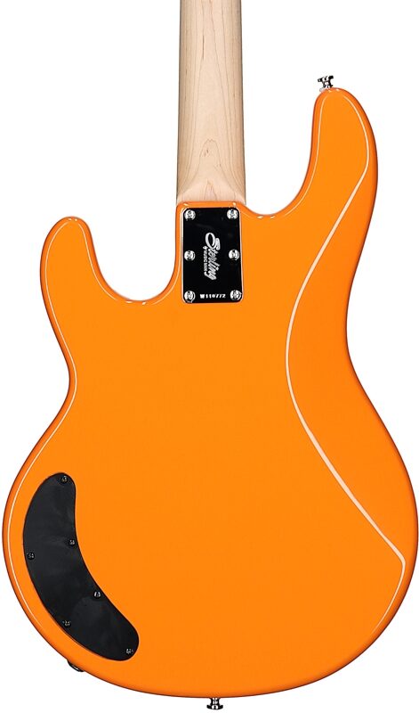 Sterling Intro Series StingRay Electric Bass, Sunrise Orange, Body Straight Back