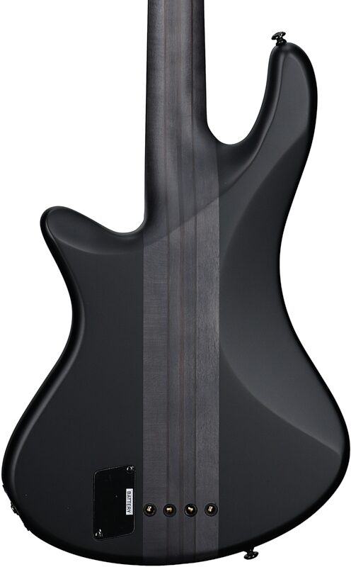 Schecter Stiletto Stealth-4 Pro EX Electric Bass, Satin Black, Body Straight Back