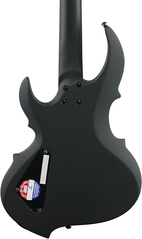 ESP LTD Tom Araya TA204FRX Electric Bass, Black Satin, Body Straight Back