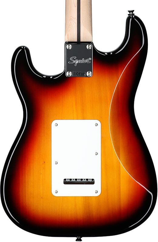 Squier Affinity Stratocaster Junior HSS Electric Guitar, Laurel Fingerboard, 3-Color Sunburst, Body Straight Back