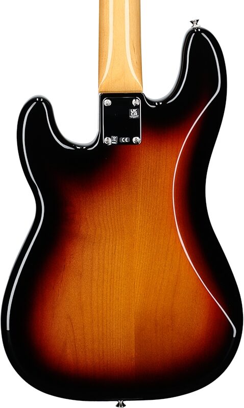 Fender Vintera II '60s Precision Electric Bass, Rosewood Fingerboard (with Gig Bag), 3-Color Sunburst, Body Straight Back