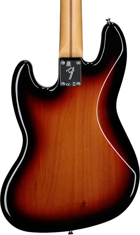 Fender Player II Jazz Electric Bass, with Rosewood Fingerboard, 3-Color Sunburst, Body Straight Back