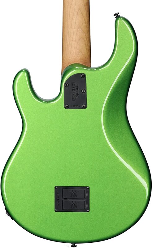 Ernie Ball Music Man StingRay 5 Special HH Electric Bass (with Case), Kiwi Green, Body Straight Back