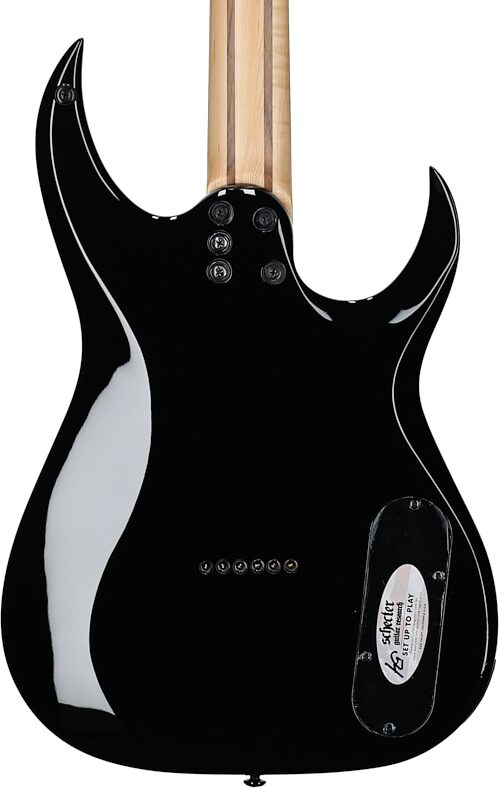 Schecter Sunset-6 Triad Electric Guitar, Left-Handed, Gloss Black, Body Straight Back