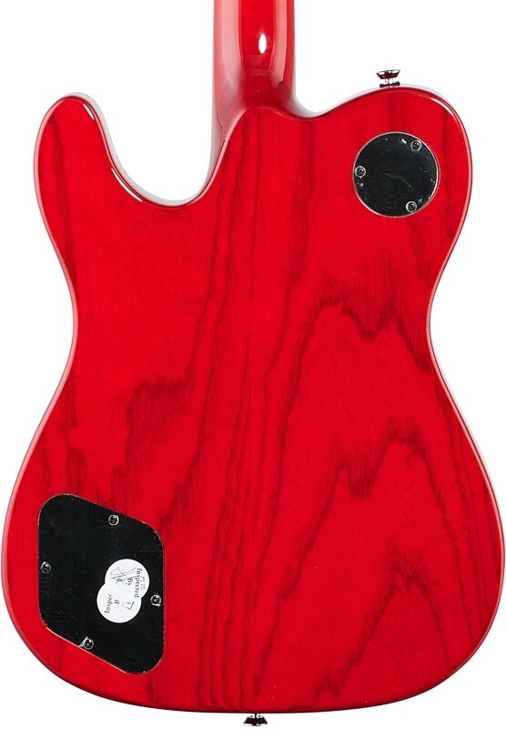 Fender Jim Adkins JA90 Telecaster Thinline Electric Guitar, with Laurel Fingerboard, Crimson Transparent, Body Straight Back