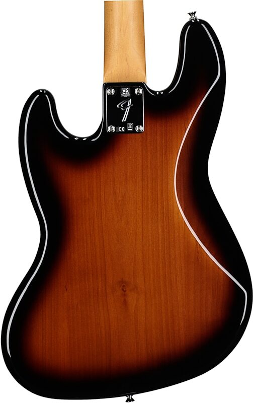 Fender Gold Foil Jazz Bass Guitar (with Gig Bag), 2 Color Sunburst, Body Straight Back