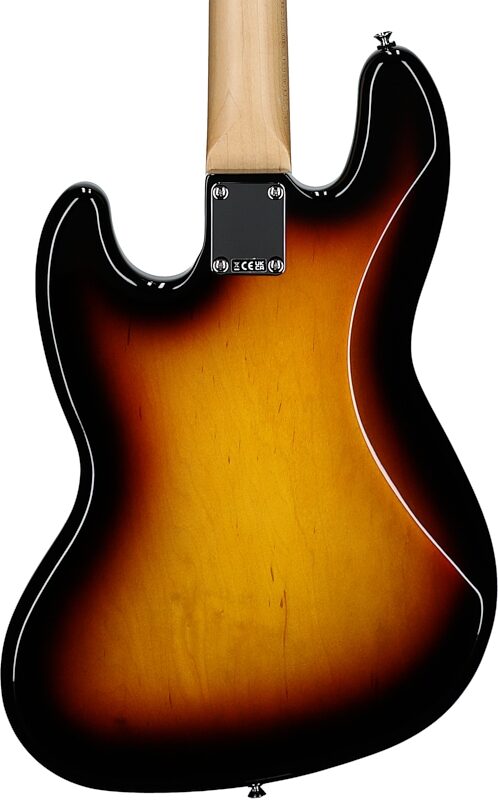 Fender Standard Jazz Bass Guitar, Laurel Fingerboard, 3-Color Sunburst, Body Straight Back
