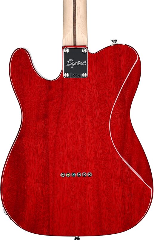 Squier Affinity Telecaster FMT SH Electric Guitar, with Laurel Fingerboard, Crimson Red Transparent, Body Straight Back