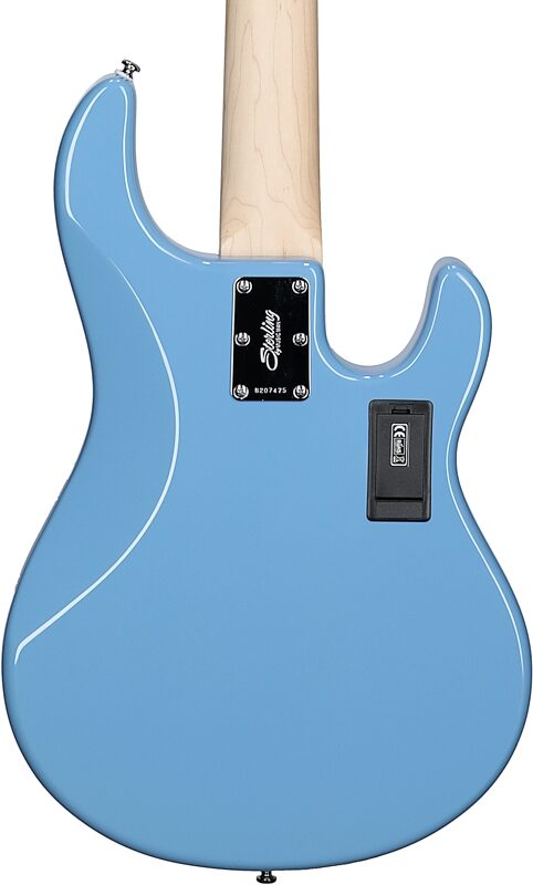 Sterling by Music Man Ray5LH Electric Bass, Left-Handed, Chopper Blue, Body Straight Back