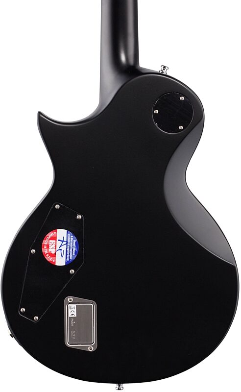 ESP E-II ECBB Electric Guitar (with Case), Satin Black, Body Straight Back