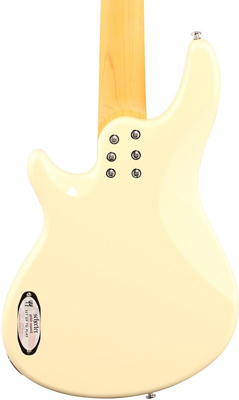 Schecter CV5 Bass Guitar, 5-String, Ivory, Body Straight Back