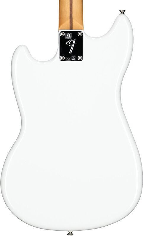 Fender Player II Mustang Electric Bass, with Maple Fingerboard, Polar White, Body Straight Back