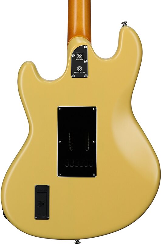 Ernie Ball Music Man Dustin Kensrue StingRay Electric Guitar, TV Blonde, Body Straight Back