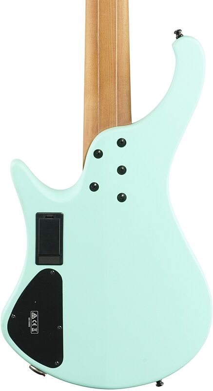 Ibanez EHB1005MS Bass Guitar, 5-String (with Gig Bag), Matte Sea Foam Green, Blemished, Body Straight Back