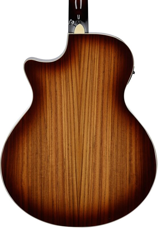 Ibanez AE160 Acoustic-Electric Guitar, Vintage Mahogany Sunburst, Body Straight Back