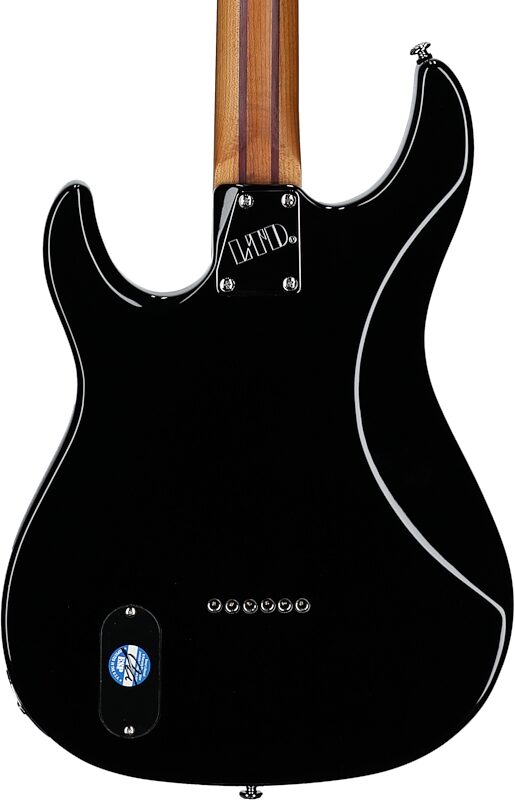 ESP LTD SN-1 Baritone Electric Guitar, Black, Body Straight Back