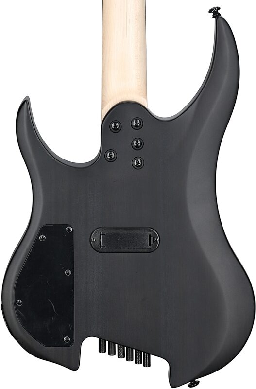 Legator G6FSS Ghost 6 Super Shred Electric Guitar, Black Flame Maple, Body Straight Back