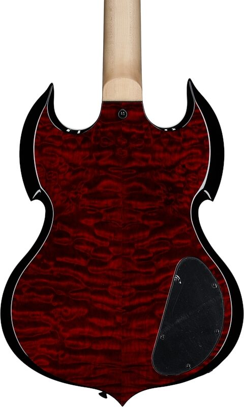 Wylde Audio Barbarian Electric Guitar, Left-Handed, Blood Raven, Body Straight Back