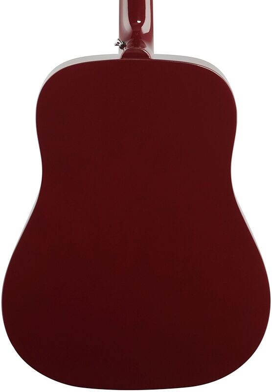 Epiphone Starling Dreadnought Acoustic Guitar, Wine Red, Body Straight Back