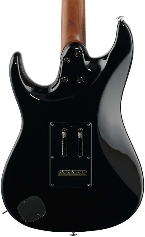 Ibanez Prestige AZ2204B Electric Guitar (with Case), Black, Body Straight Back