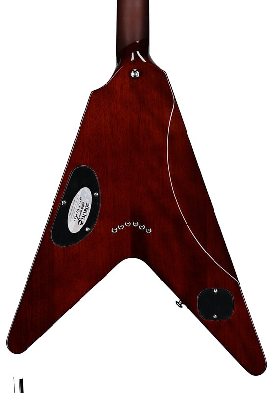 Schecter V-1 Electro-Resin Electric Guitar, Natural, Body Straight Back