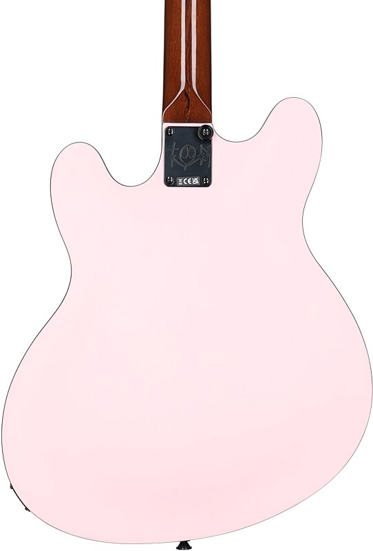Fender Tom DeLonge Starcaster Electric Guitar, Satin Shell Pink, Body Straight Back