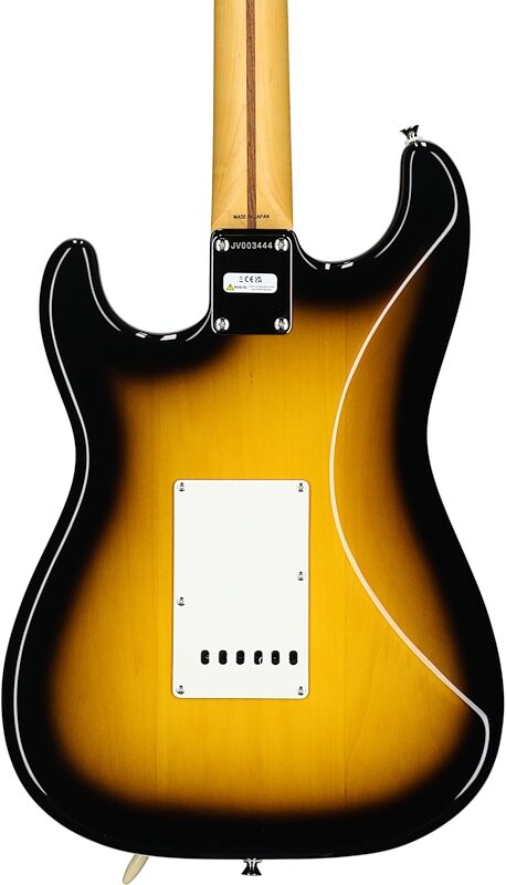 Fender JV Modified '50s Stratocaster HSS Electric Guitar, with Maple Fingerboard (and Gig Bag), 2-Color Sunburst, Body Straight Back