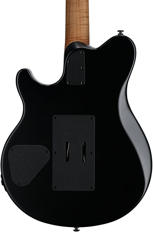 Ernie Ball Music Man Axis Electric Guitar (with Case), Charcoal Cloud Flame, Body Straight Back