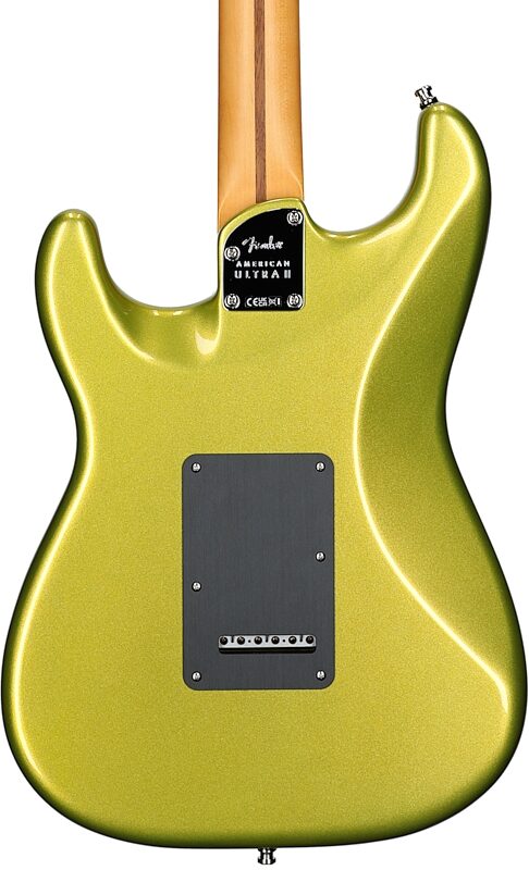 Fender American Ultra II Stratocaster HSS Electric Guitar, Maple Fingerboard (with Case), Solar Flare, Body Straight Back