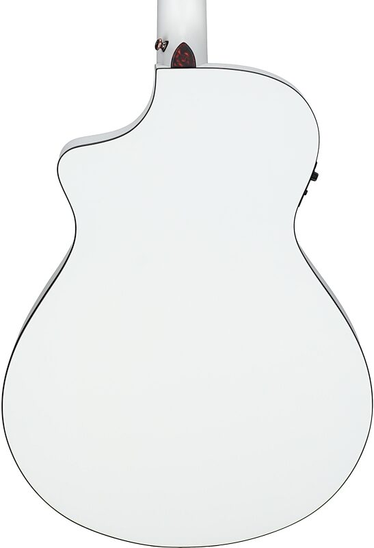 Breedlove Limited Edition Discovery Concert CE Acoustic-Electric Guitar, Satin White, Body Straight Back
