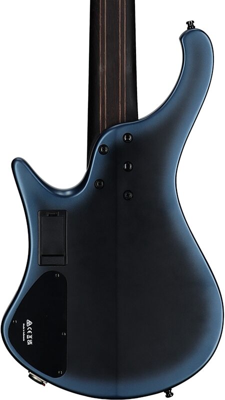 Ibanez EHB5MSBSP Multi-Scale Electric Bass, 5-String (with Gig Bag), Midnight Arctic Ocean, Body Straight Back