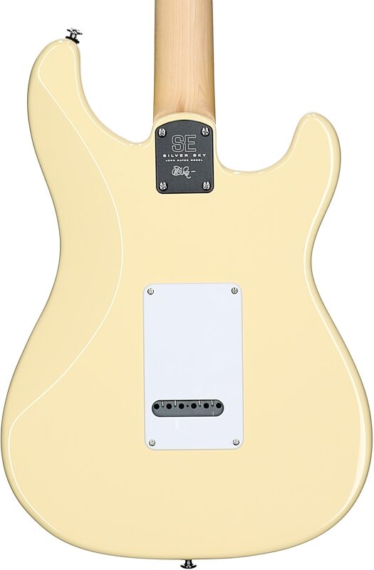 PRS Paul Reed Smith SE Silver Sky Electric Guitar, Left-Handed, Maple Fretboard (with Gig Bag), Moon White, Open Box (Very Good), Body Straight Back