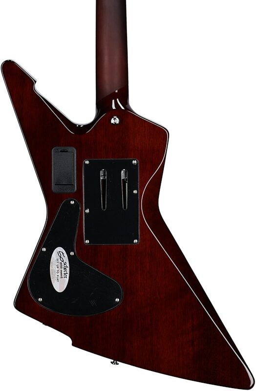 Schecter E-1 FR-S Electro-Resin Electric Guitar, Gloss Natural, Body Straight Back