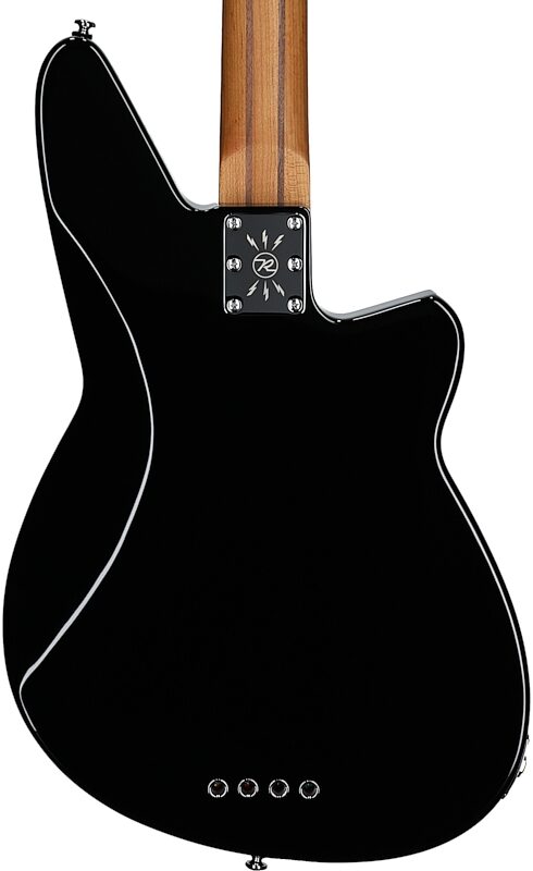Reverend Decision P Electric Bass, Left-Handed, Midnight Black, Maple Fretboard, Body Straight Back