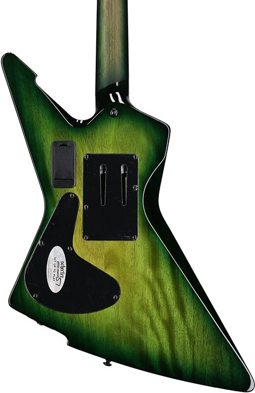 Schecter E-1 FR S Special Edition Electric Guitar, Green Burst, Body Straight Back