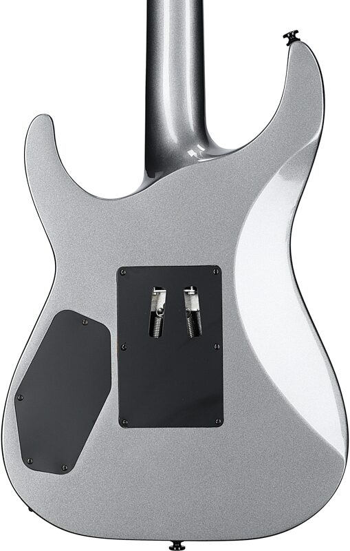 Kramer SM-1H Floyd Rose Electric Guitar, Tronius Silver, Body Straight Back