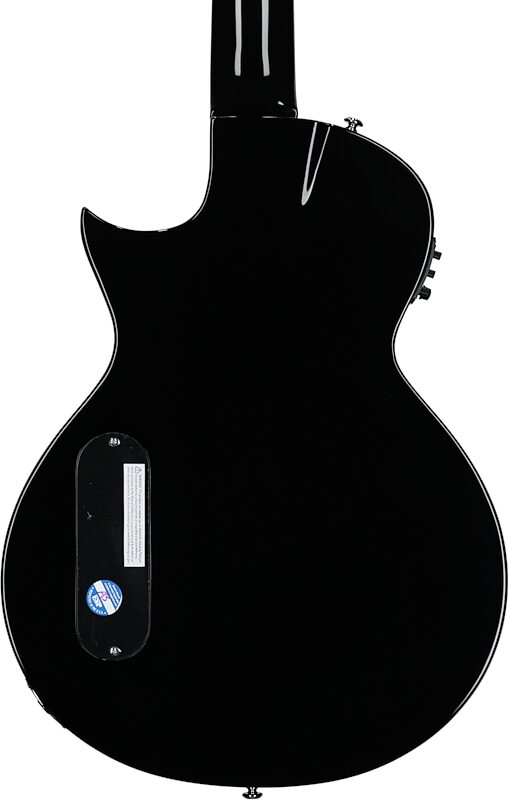 ESP LTD TL-7 Thinline Acoustic-Electric Guitar, 7-String, Black, Body Straight Back