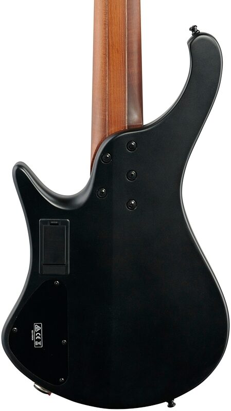 Ibanez EHB1005MS Bass Guitar, 5-String (with Gig Bag), Flat Black, Body Straight Back