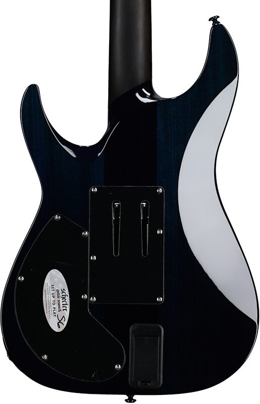 Schecter Reaper 6 FRS Elite Electric Guitar, Deep Ocean Blue, Body Straight Back