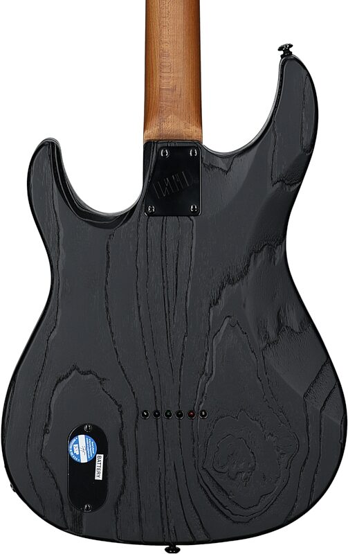 ESP LTD Deluxe SN-1 HT Electric Guitar, Black Blast, Body Straight Back