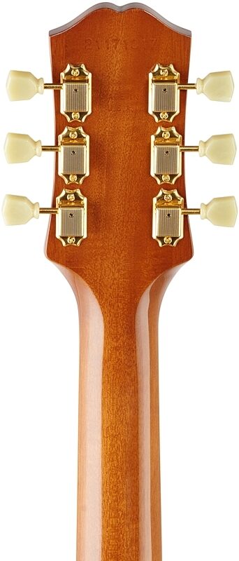 Epiphone USA Frontier Acoustic-Electric Guitar (with Case), Antique Natural, Serial Number 21171017, Headstock Straight Back