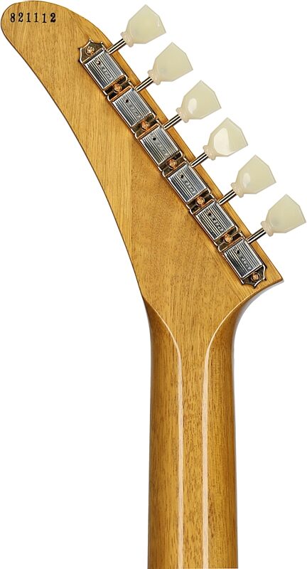 Gibson Custom 1958 Korina Explorer Electric Guitar (with Case), Black Pickguard, Serial Number 821112, Headstock Straight Back