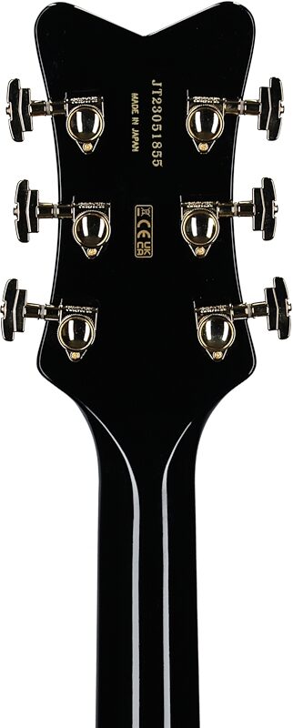 Gretsch G6134TG Limited Edition Paisley Penguin Electric Guitar (with Case), Black Paisley Penguin, Serial Number JT23051855, Headstock Straight Back